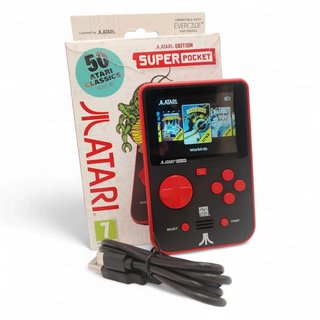 CONSOLA PORTATIL ATARI SUPER POCKET HYPERMEGATECH  RETRO 50 JUEGOS