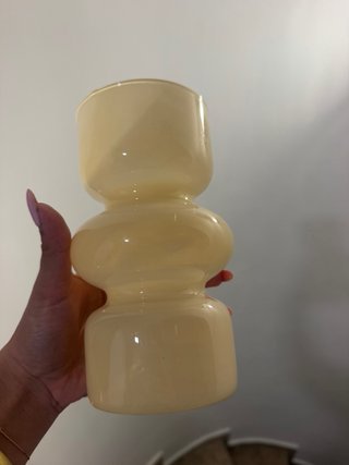 Jarrón de Cristal Beige