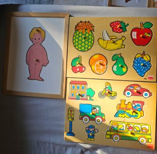 Set de 3 Puzzles Educativos de Madera