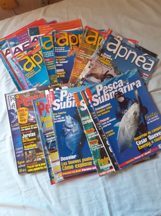 Lote 20 revistas de pesca submarina
