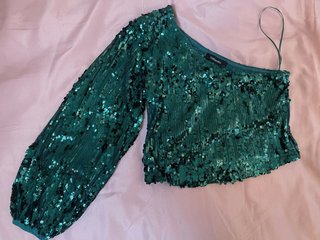 Top de una manga Tintoretto verde - S