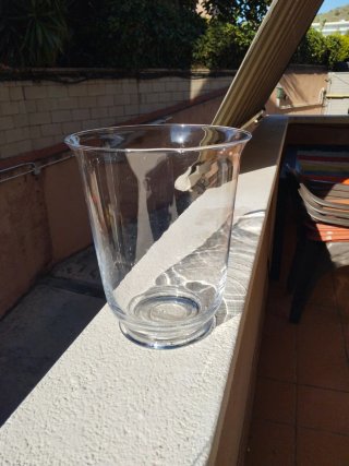 Jarrón de Cristal Transparente