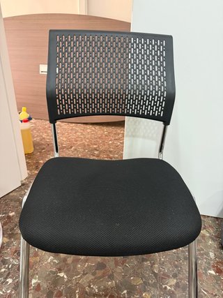 6 unidades Silla de oficina negra