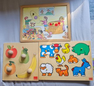 Set de 3 Puzzles Educativos de Madera