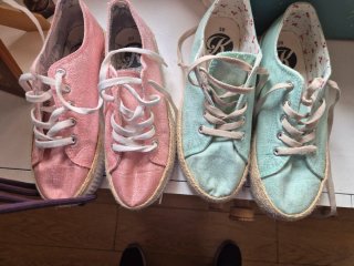 2 Pares de Zapatillas Estilo Alpargata 37y 39