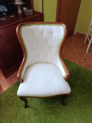 Descalzadora Vintage de Madera y Tela