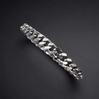 Pulsera de Eslabones Plateada hombre