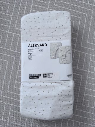 2 Sábanas Ajustables Cuna IKEA ÄLSKVÄRD