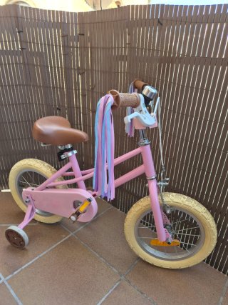 Bicicleta Infantil Rosa con Ruedines "JoyStar"
