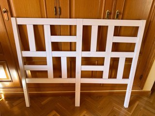 Cabecero de madera blanco para cama de 105