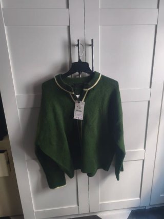 Chaqueta de punto Zara verde