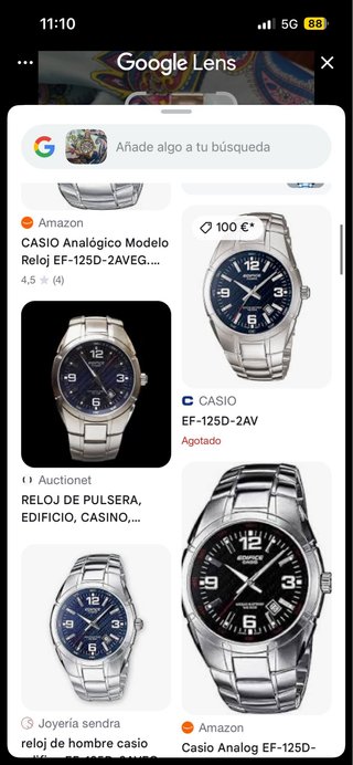 Reloj Casio Edifice Plateado