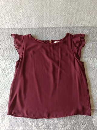 Blusa de manga corta con volantes