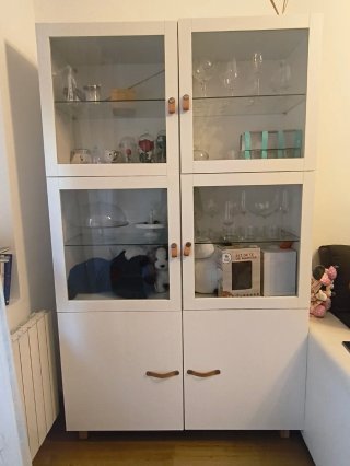 Vitrina Blanca 120x42x193 cm