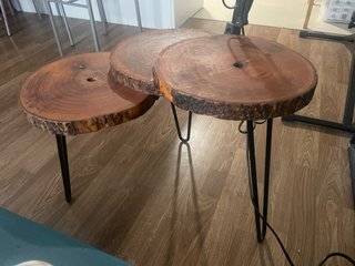 Mesa Rústica de Madera y Metal Hecha a mano 100%