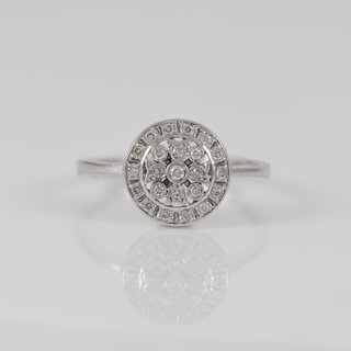 Anillo oro blanco 18k con diamantes