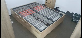 Estructura de Cama 150 con Cajones y Somier