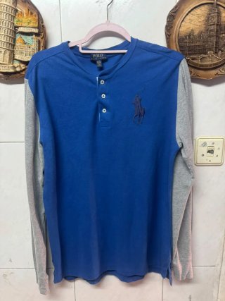 Camiseta Manga Larga Polo Ralph Lauren Azul/Gris