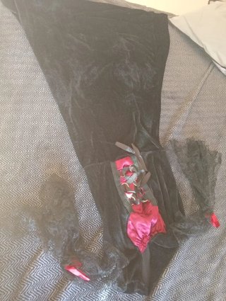 Disfraz de Vampira para Halloween. Talla 6/8 años