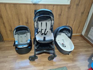 Oferta❤️carrito 3 en 1 Chicco Gris+silla de coche