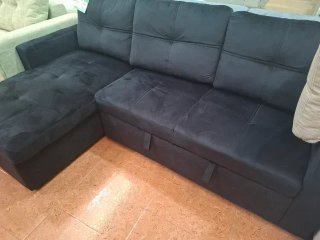 Sofá Chaise Longue Cama con Arcón