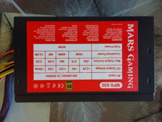 Fuente de Alimentación Mars Gaming MPII 650W