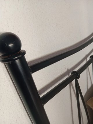 Cabecero de Hierro Forjado Negro (90 cm)