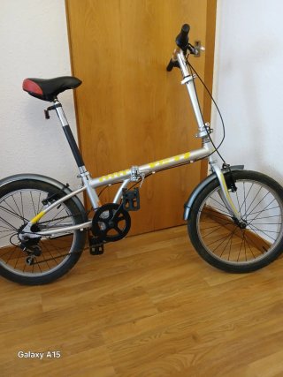 Bicicleta Plegable Plateada