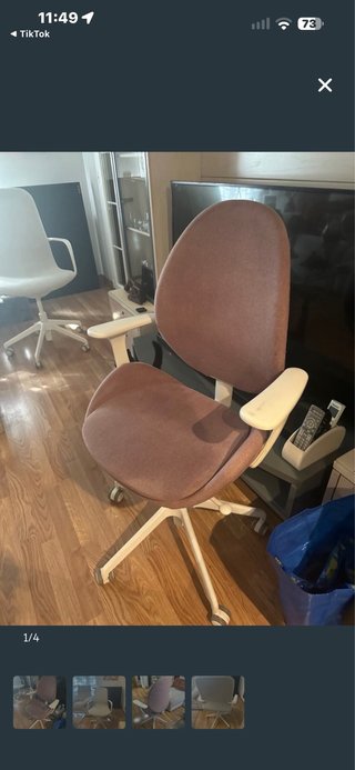 Silla de escritorio rosa