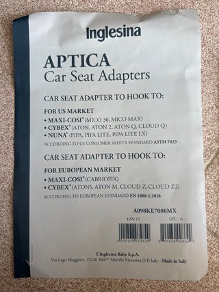 Adaptadores Silla Coche Inglesina Aptica
