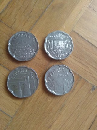 Lote 4 monedas de 50 pesetas
