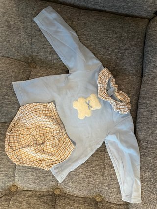 Conjunto de Bebé Azul y Cuadros