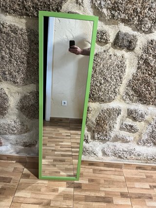Espejo de Pared con Marco Verde