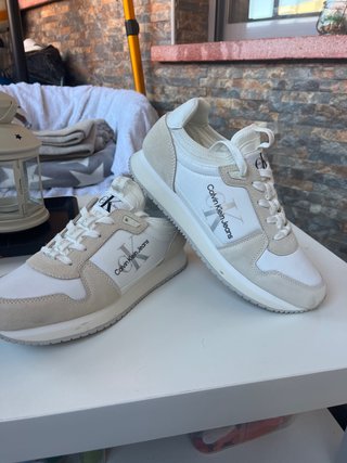 Deportivas Calvin Klein Blancas y Beige