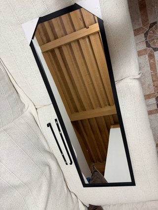 Espejo de Puerta con Marco Negro