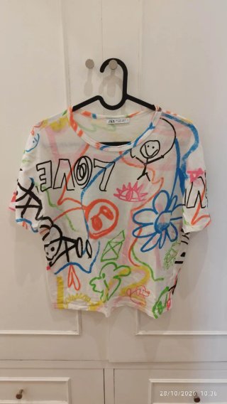 Camiseta Zara Estampada