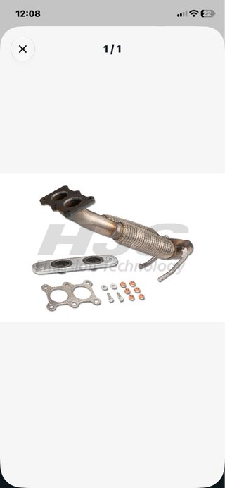 Tubo de escape delantero HJS para VW Golf 5 1.6