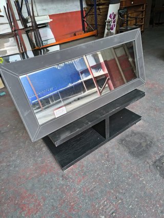 Espejo Rectangular con Marco Negro
