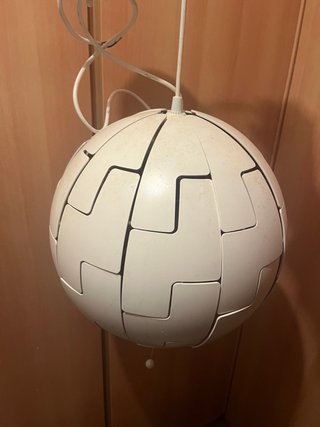 Lámpara IKEA esférica blanca
