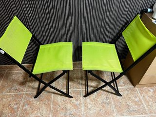 Set de 2 Sillas Plegables Verdes