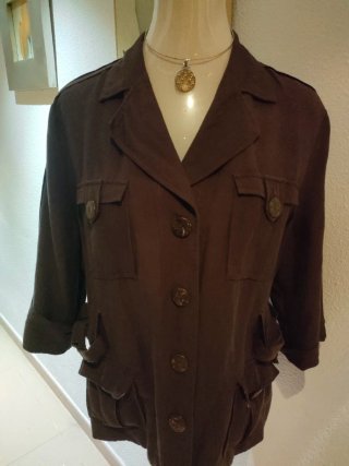 Chaqueta de Mujer Marrón Talla L