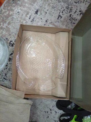 Bandejas de Cristal con Forma de Pez