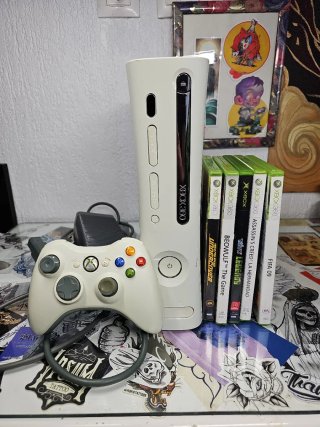Consola Xbox 360 Blanca con Juegos