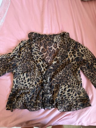 Blusa Estampado Leopardo Talla XL