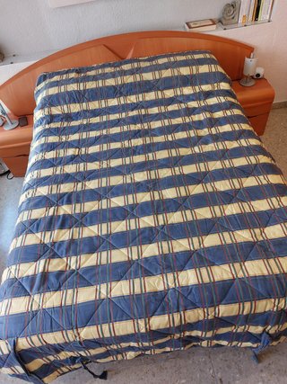 Edredón Azul Amarillo para Cama 90x190cm