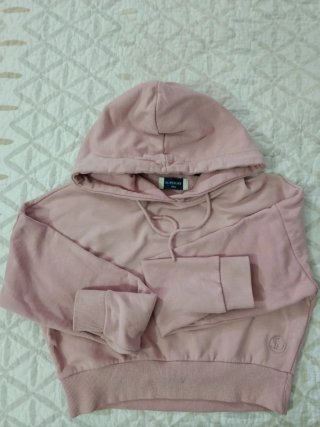 Sudadera Crop Rosa Superdry Talla S