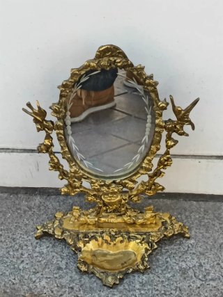 Espejo Tocador Vintage Dorado