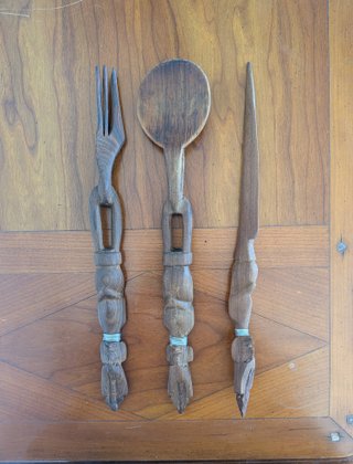 Cubiertos artesanales de Guinea Ecuatorial