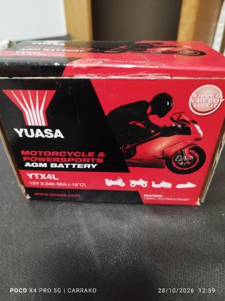 Batería Yuasa YTX4L para Moto