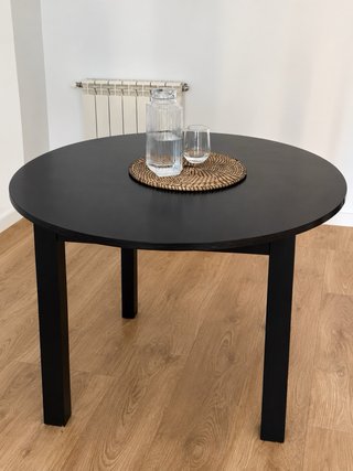 Mesa de Comedor Redonda Negra